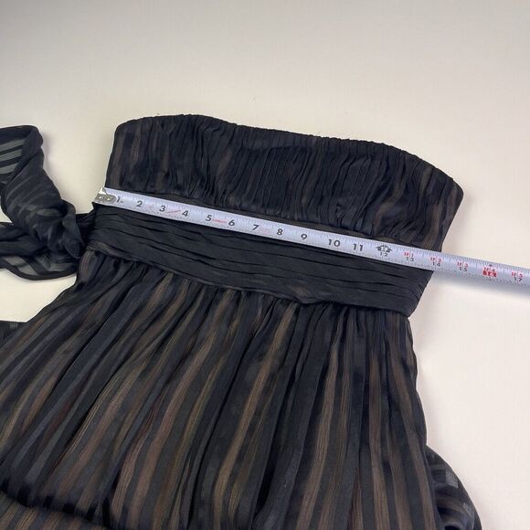 BCBGMaxazria Y2K Silk Maxi Dress size 6P Babydoll Evening Gown Fairy Whimsigoth - Picture 7 of 12